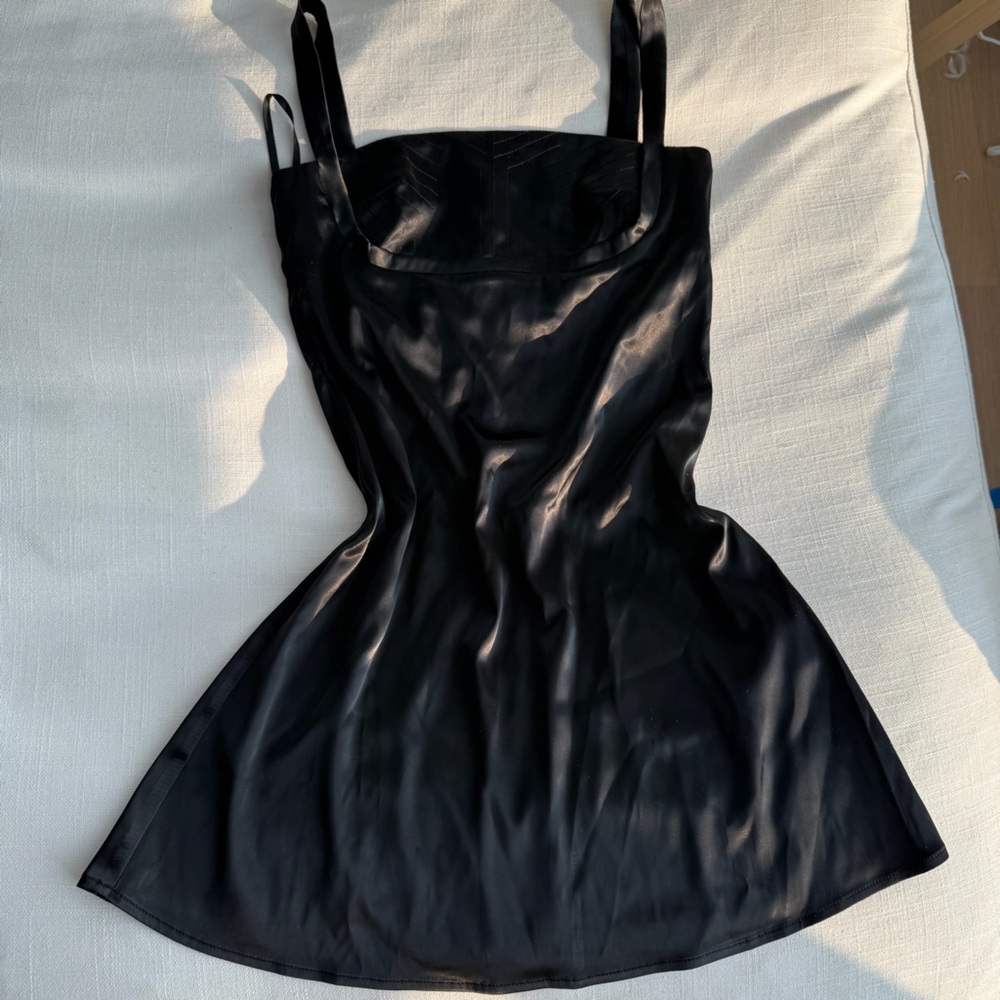 Black Stain Skater Dress